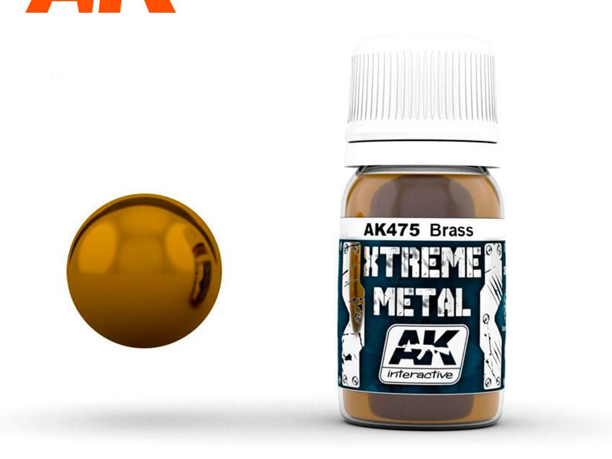 AK Interactive AK475: Xtreme metal paint Brass 1 x 30ml (ref. AK-475)