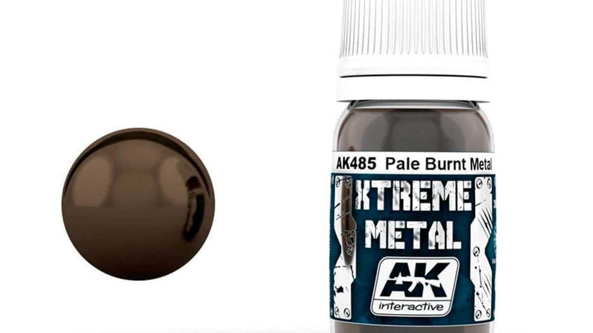AK Interactive AK485: Xtreme metal paint Pale burnt metal 1 x 30ml (ref. AK-485)