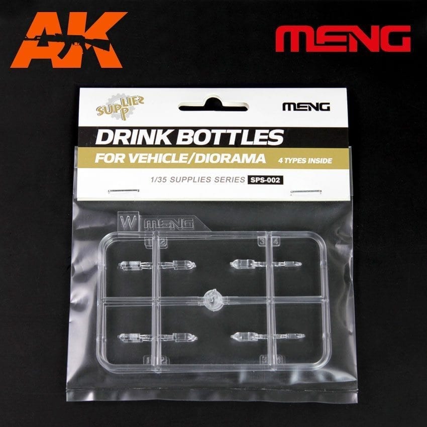 1/35 DRINK BOTTLES FOR VEHICLE/DIORAMA (4 TYPES)