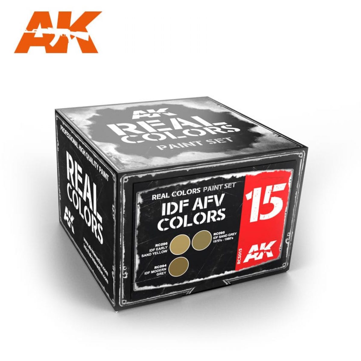AK Interactive #AKI-RC094 Real Colors:IDF Sinai Grey Since 1990 Acrylic Lacquer
