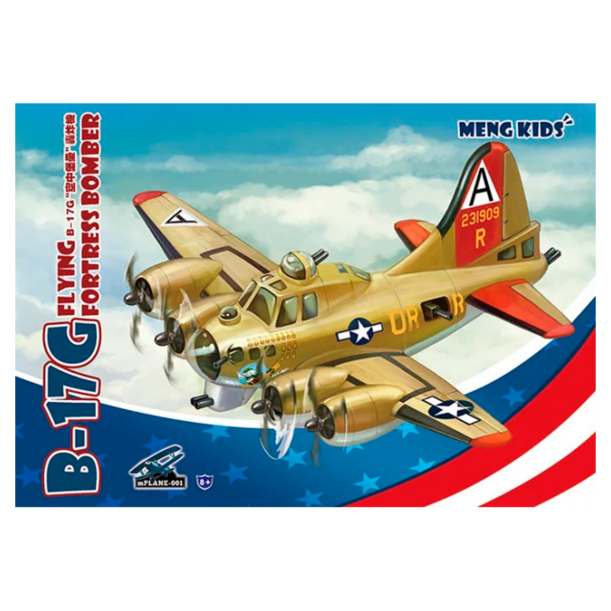 B-17G FLYING FORTRESS BOMBER, MENG KIDS