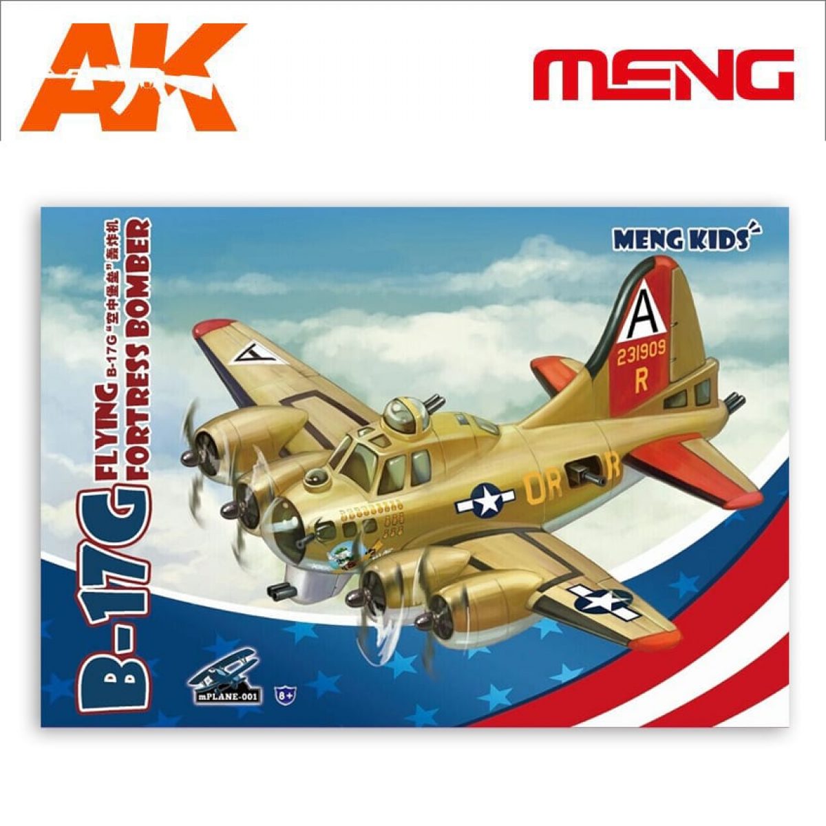 Q Edition Meng Model mPLANE-001 Flying Fortress Bomber 