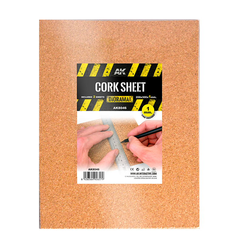 Cork Sheet – FINE grained 200x300x1mm