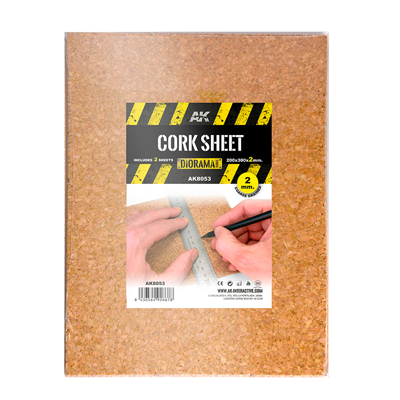 Cork Sheet – COARSE grained 200x300x2mm