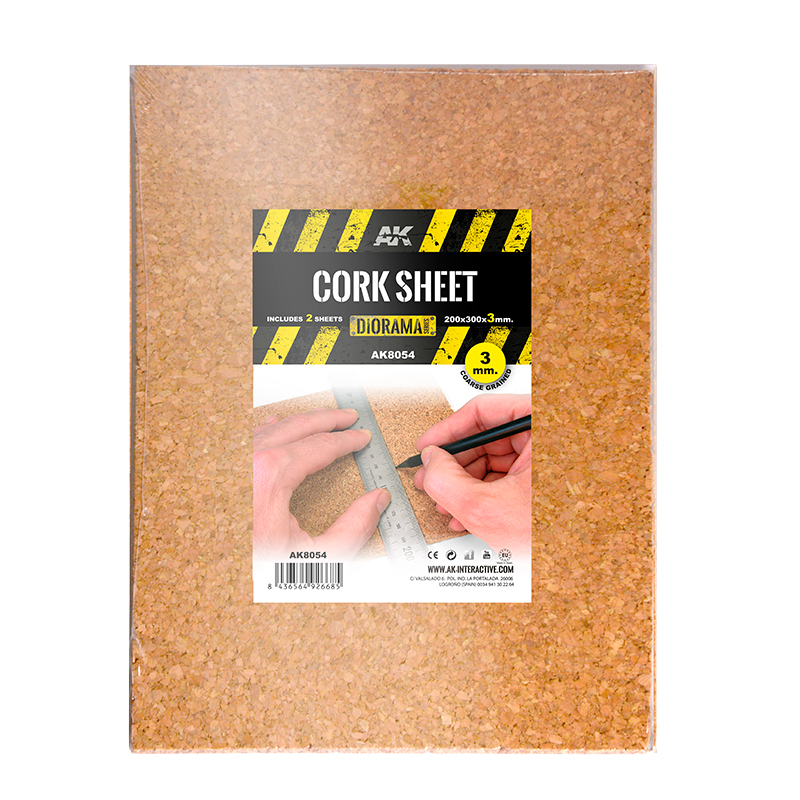 Cork Sheet – COARSE grained 200x300x3mm