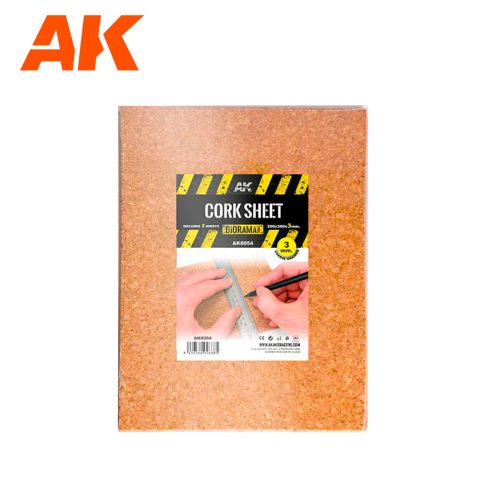 AK8054 CORK SHEET (2x3mm) coarse WEB