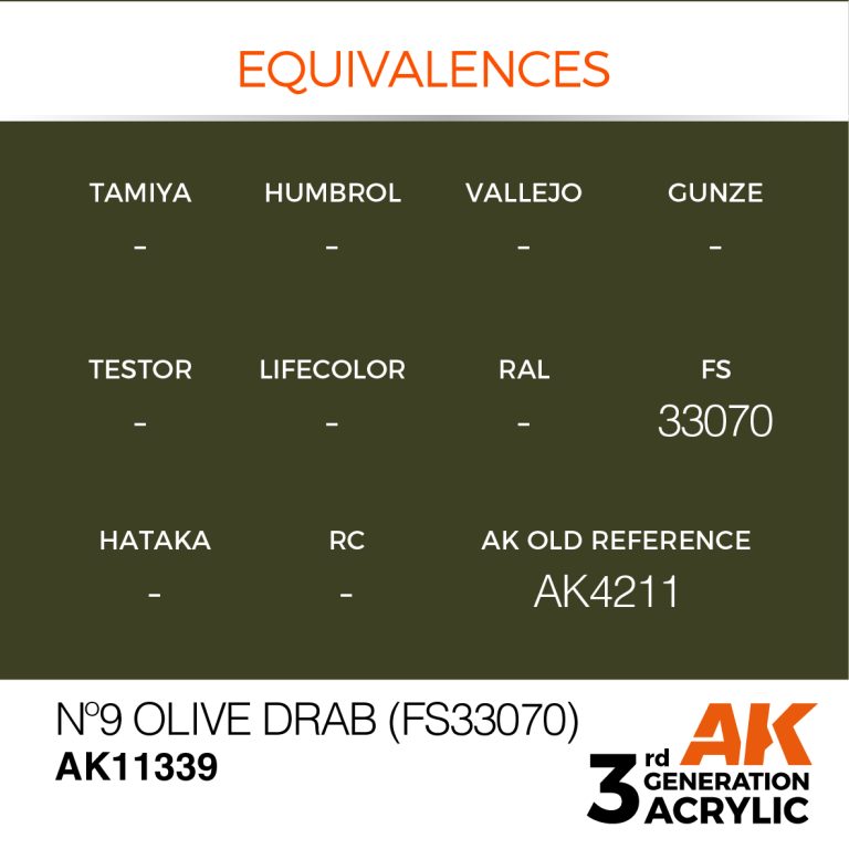 AK11339 Nº9 OLIVE DRAB (FS33070)