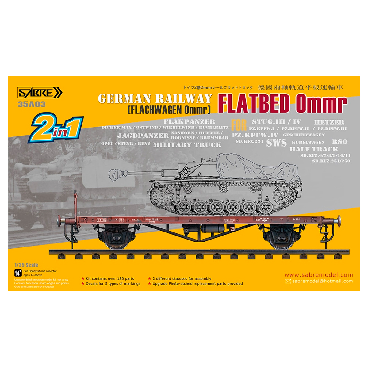 GERMAN RAILWAY FLATBED 0MMR, 1/35 SCALE