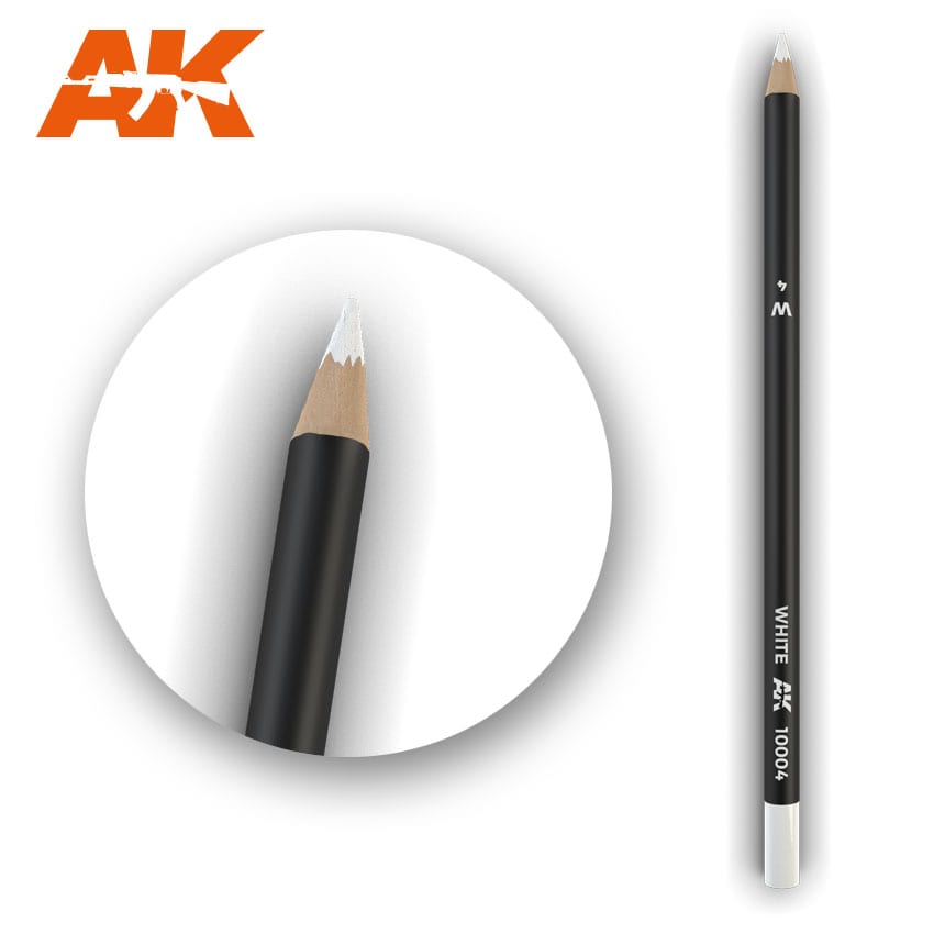 AK Interactive AK10004 White Weathering Pencil For Modelling Semi-Grease Paint