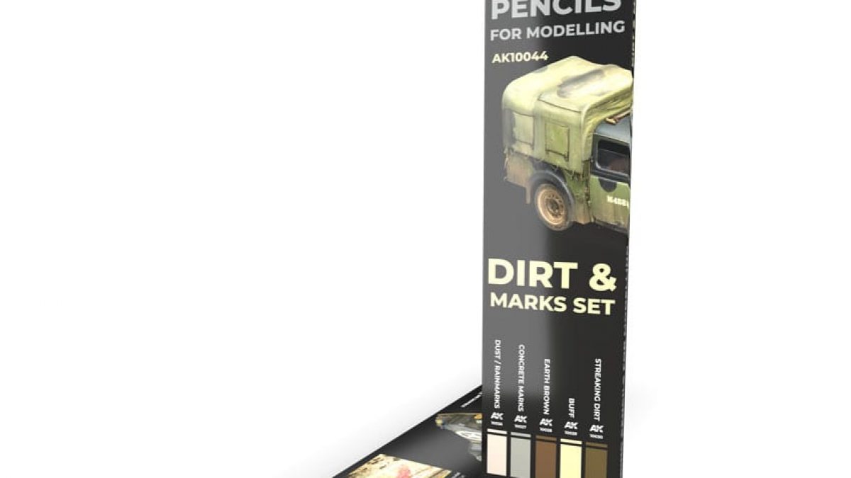 AK Interactive WATERCOLOR PENCIL SET SPLASHES DIRT AND STAINS # 10044