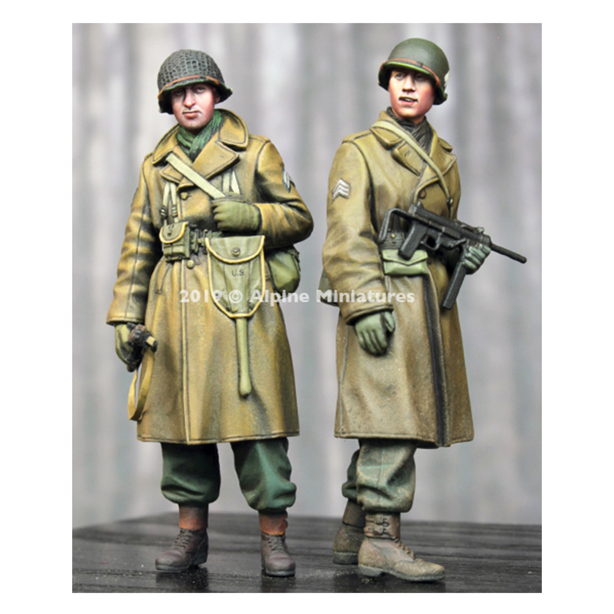 Alpine Miniatures – WW2 US Infantry Winter Set (2 figs) 1/35