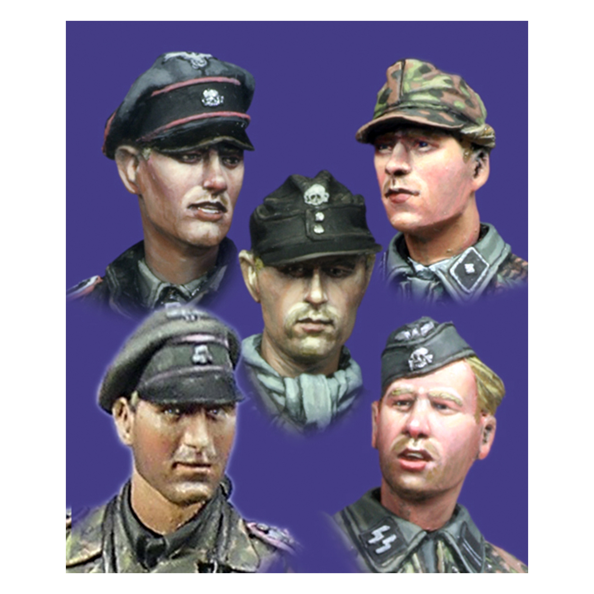 Alpine Miniatures – WSS Panzer Crew Heads Set #1 (1/35)