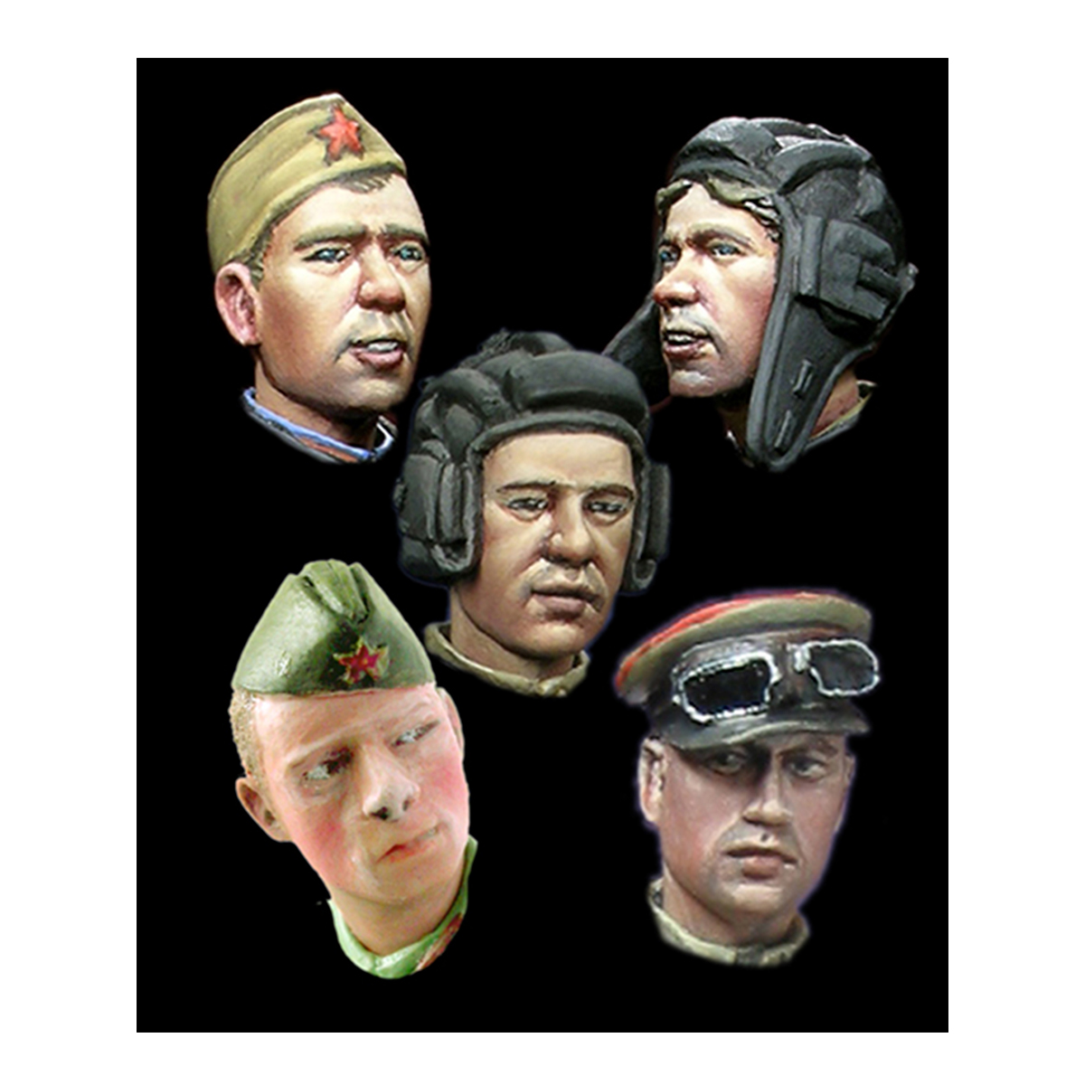 Alpine Miniatures – WW2 Russian Heads Set #2 (1/35)
