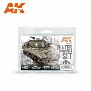 AK4270 WINTER WEATHERING SET AKINTERACTIVE ENAMEL ACRYLIC AFV