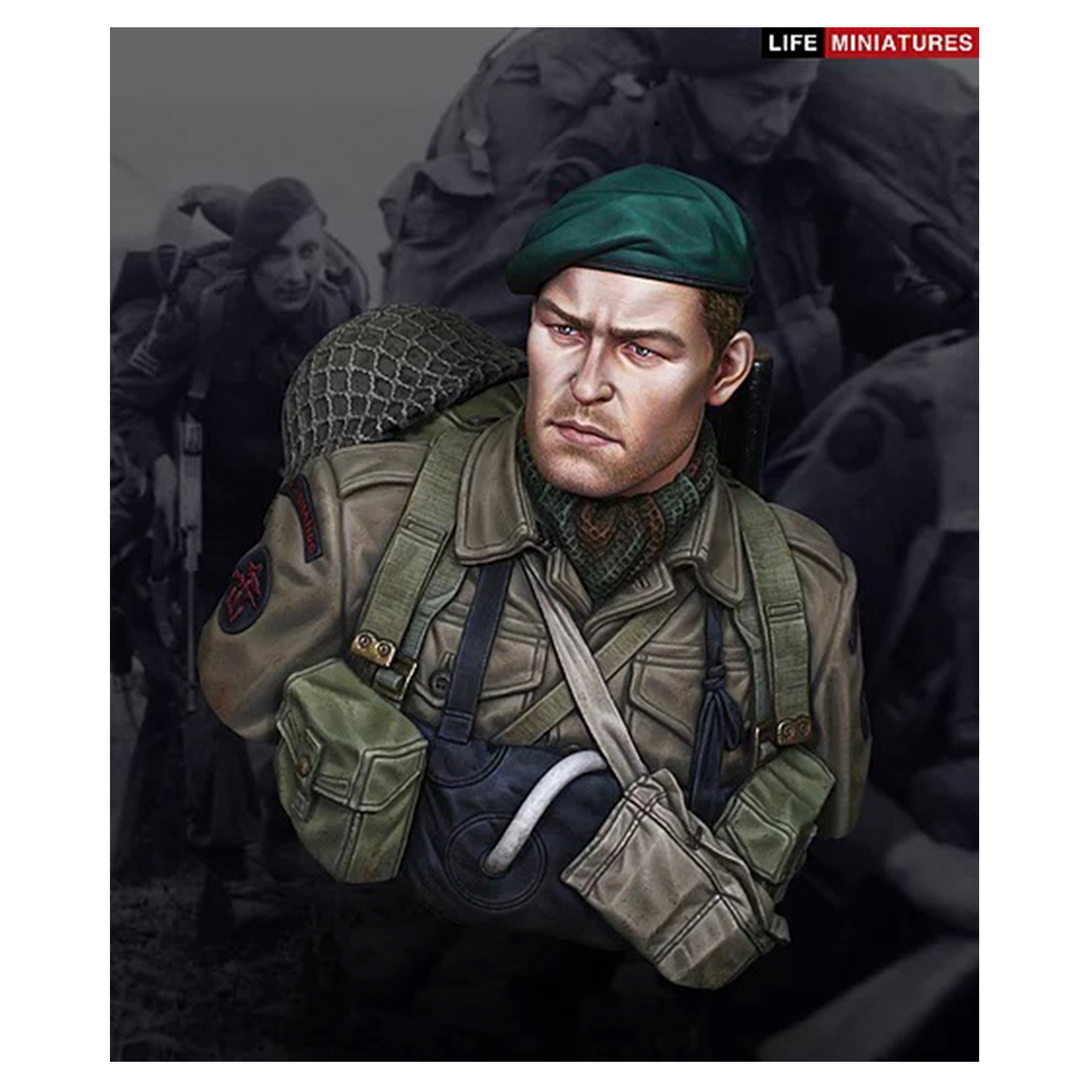 Life Miniatures – WW2 British Commando on D-Day, June 1944 – 1/10 bust