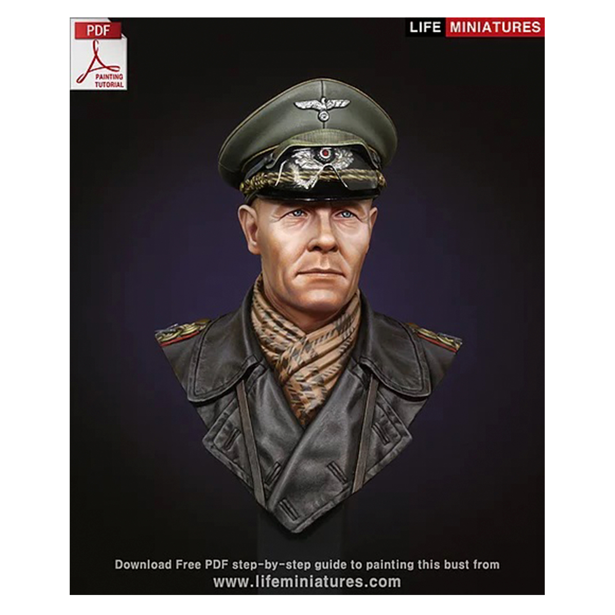 Life Miniatures – Rommel ‘The Desert Fox’ – 1/10 bust
