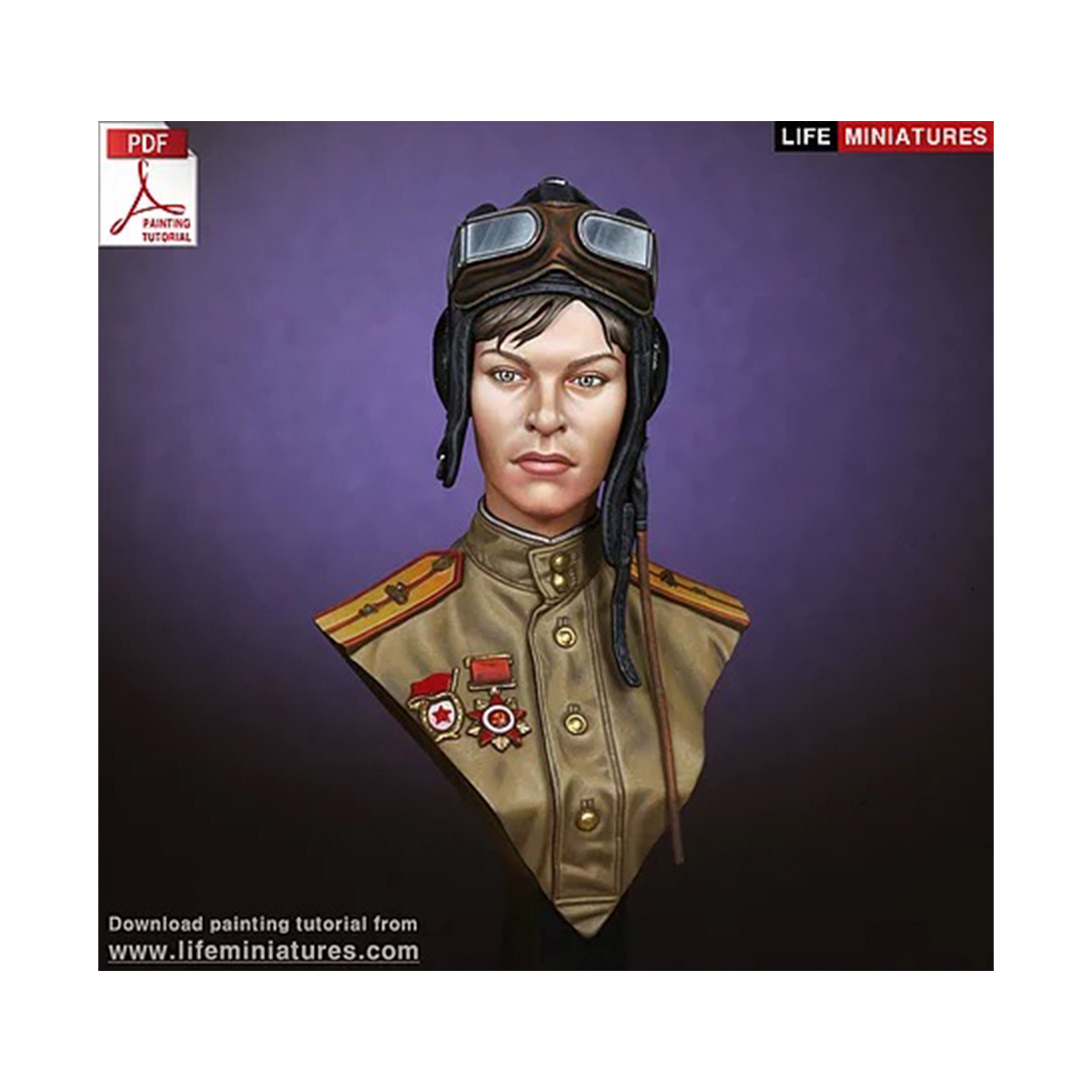 Life Miniatures – WW2 Soviet Female Tanker – 1/10 bust