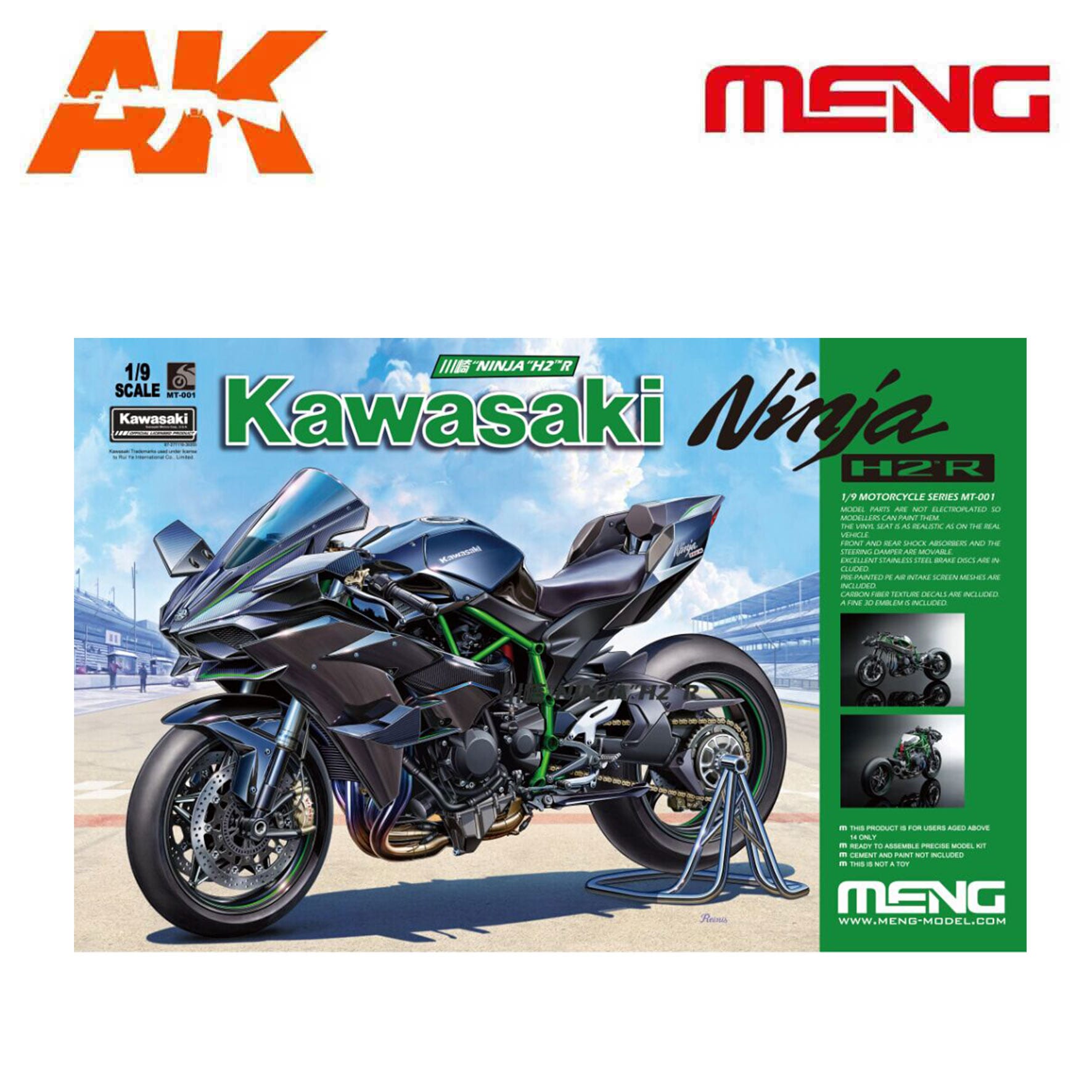 Meng Model Mt-001 Kawasaki Ninja H2 R for sale online