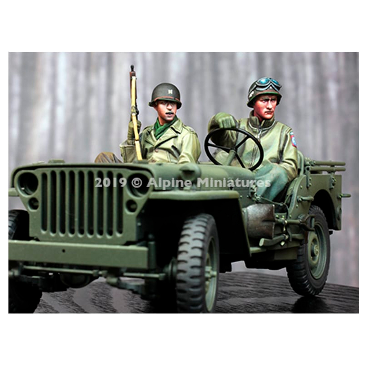 Alpine Miniatures – WW2 US Jeep Crew Set (2 figs) 1/35