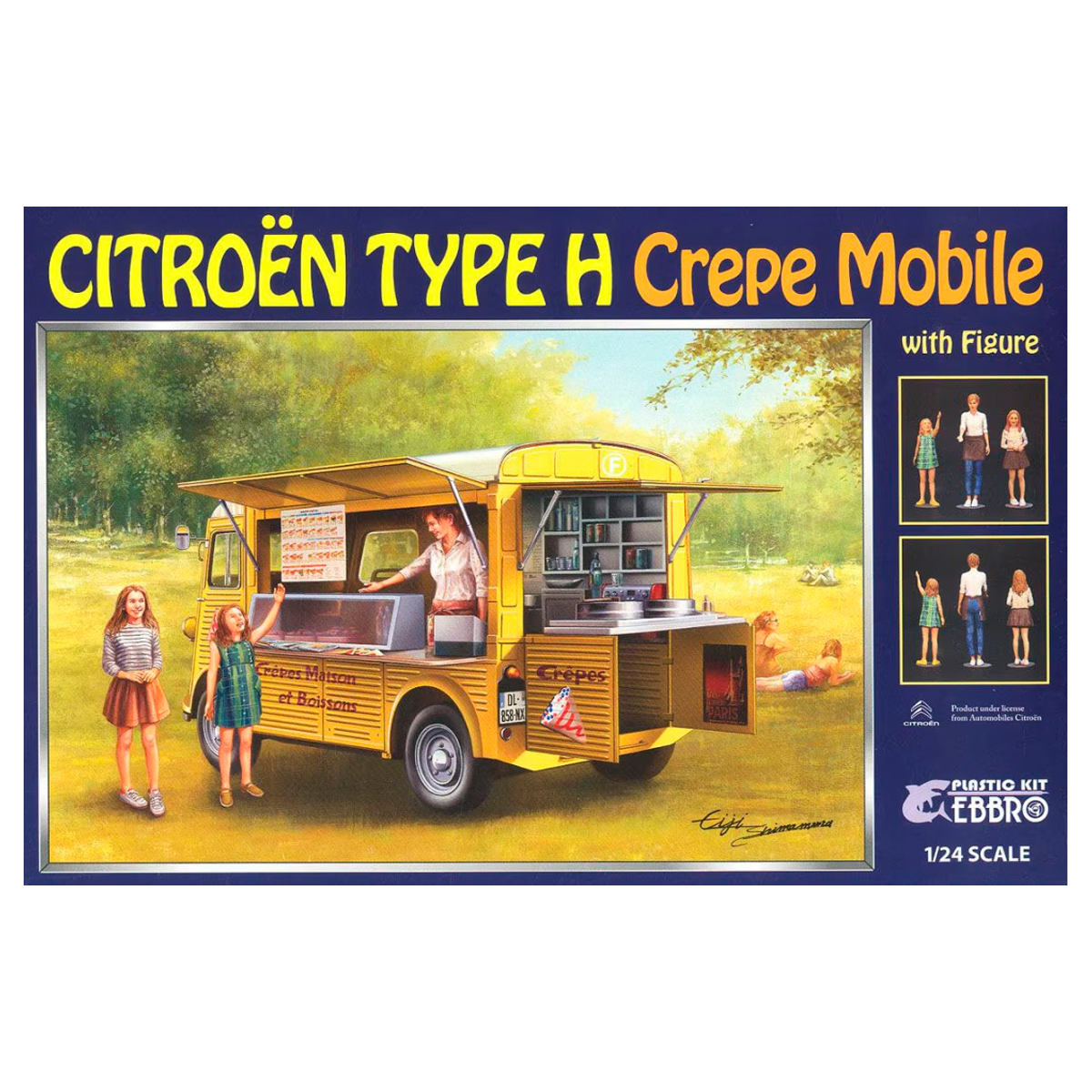 Citroen H Crepe mobile type 1:24 with figures