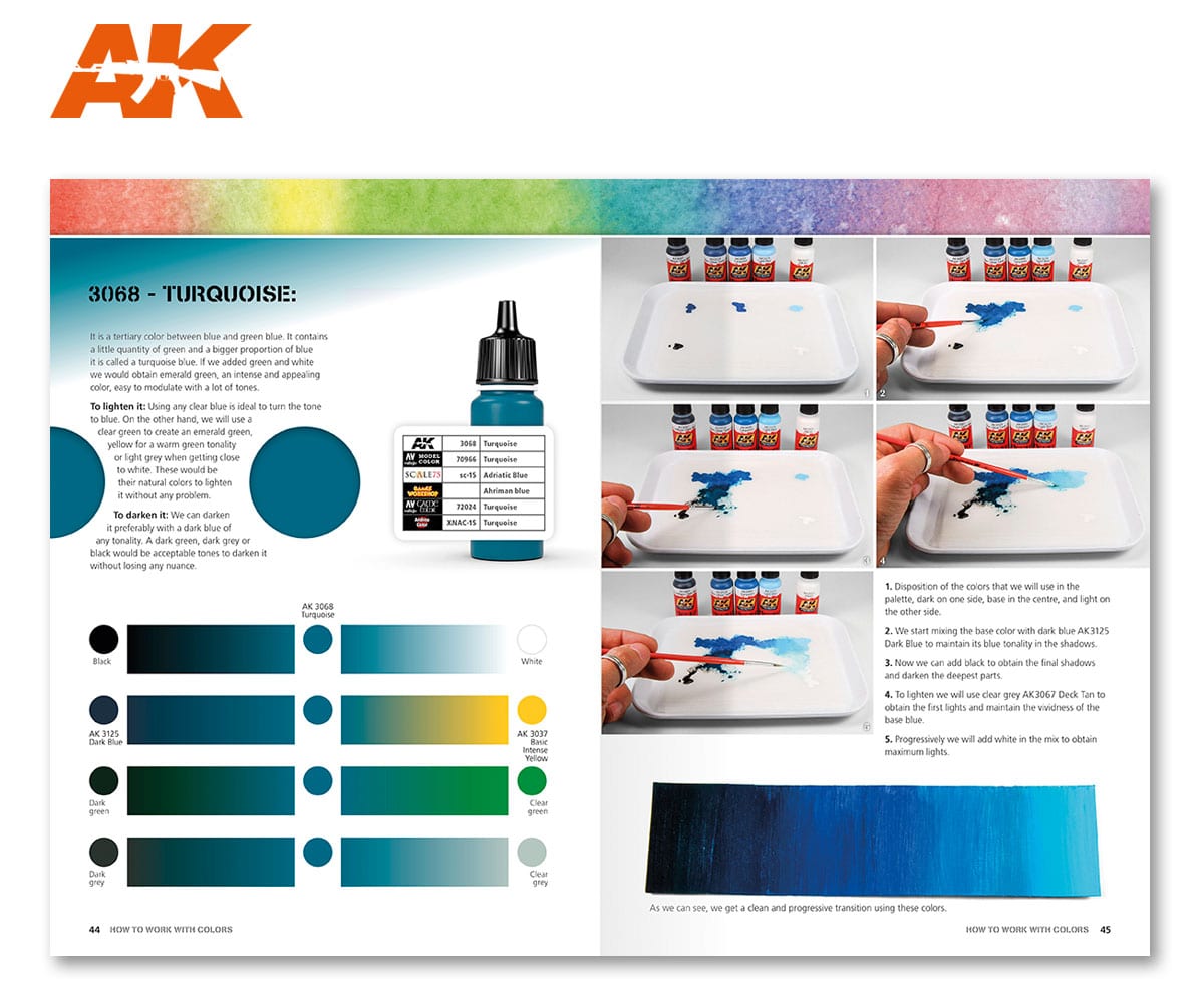 AK Interactive Book Ak293 How to Work With Colors and Transitions With Acrylics for sale online 