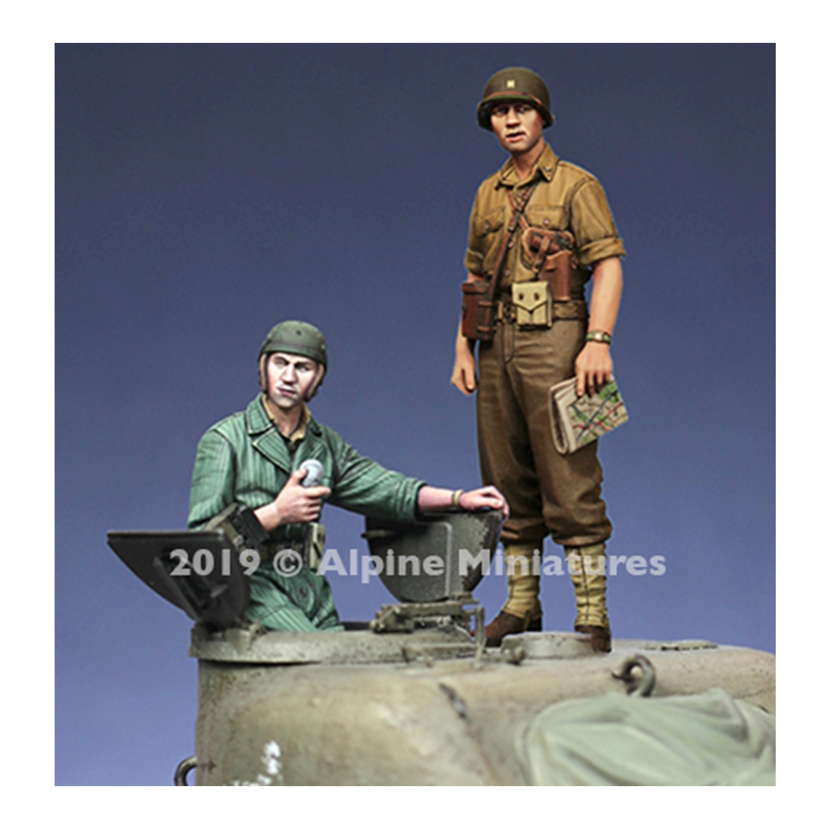 Alpine Miniatures – US Tank Commander Summer Set (2 figures) 1/35