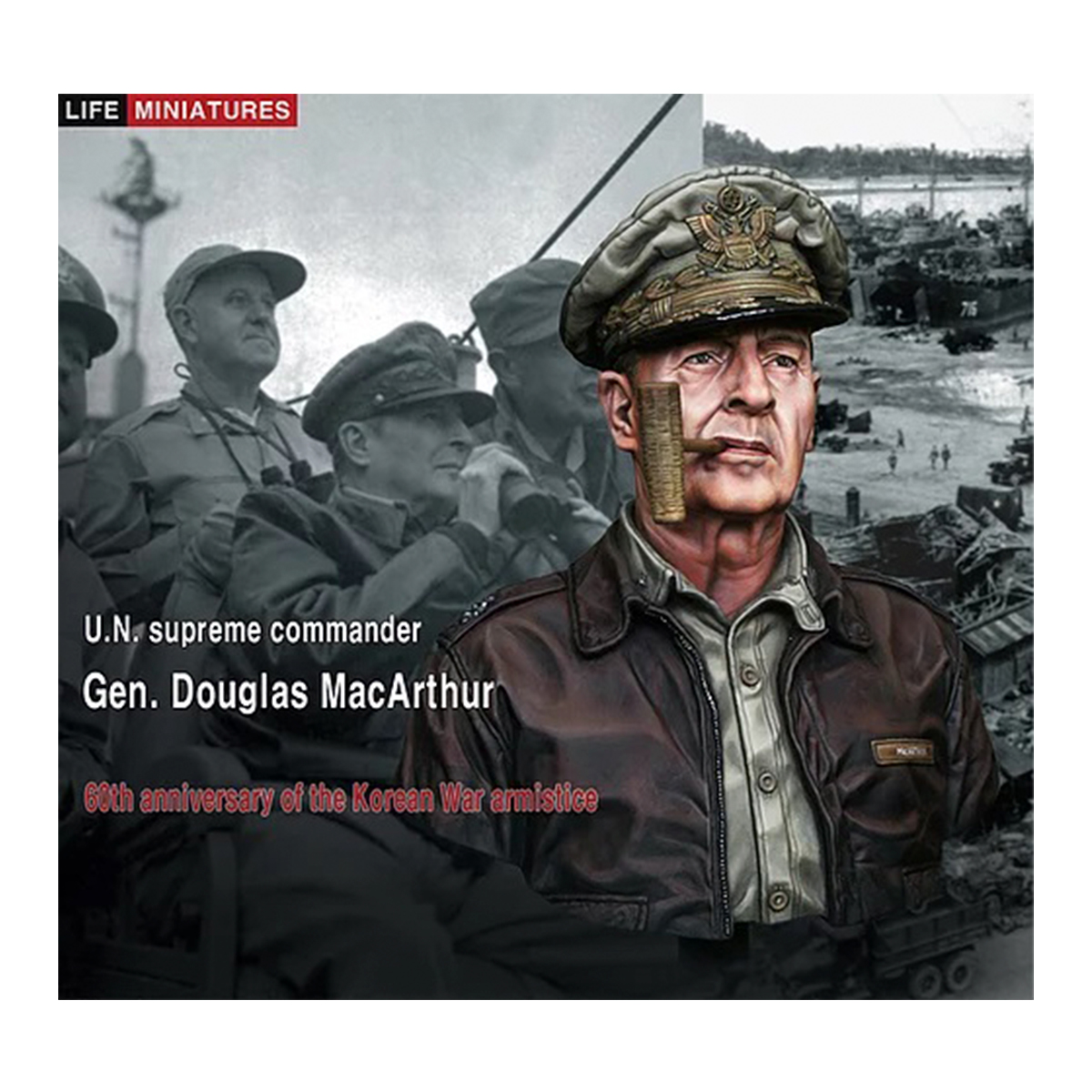 Life Miniatures – U.N. supreme commander Gen. Douglas MacArthur – 1/10 bust