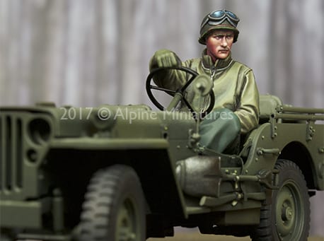 WW2 US officier d'infanterie échelle 1:35 Alpine Miniatures 35203 