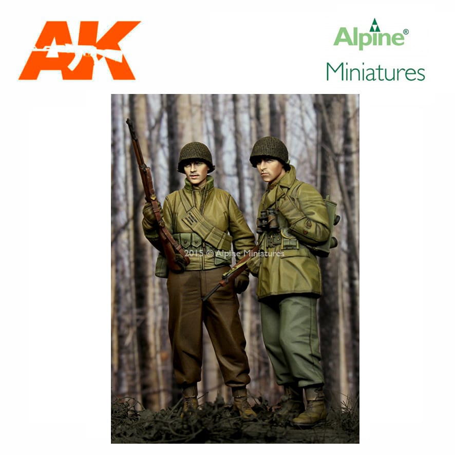 Alpine Miniatures -WW2 US Infantry Set (2 figs) 1/35