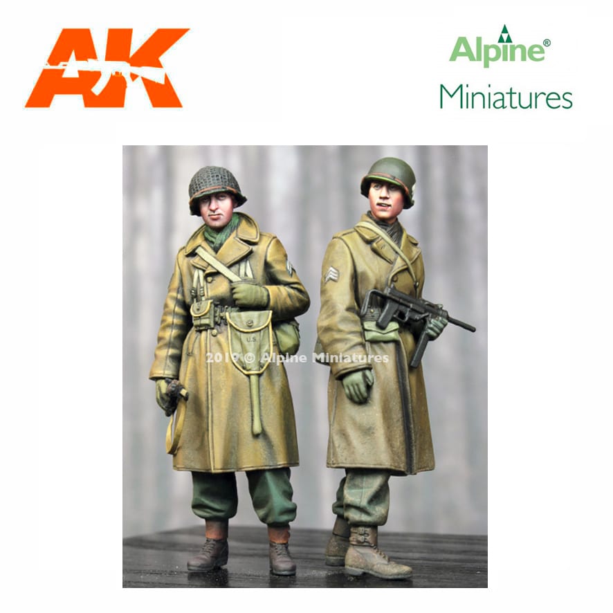 Alpine Miniatures – WW2 US Infantry Winter Set (2 figs) 1/35