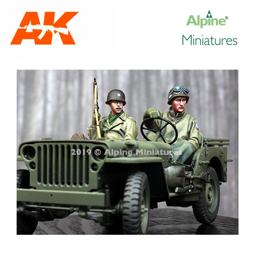 Alpine Miniatures – WW2 US Jeep Crew Set (2 figs) 1/35