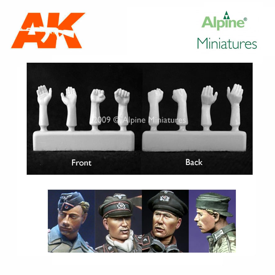 Alpine Miniatures – Panzer Crew Heads & Hands (1/35)