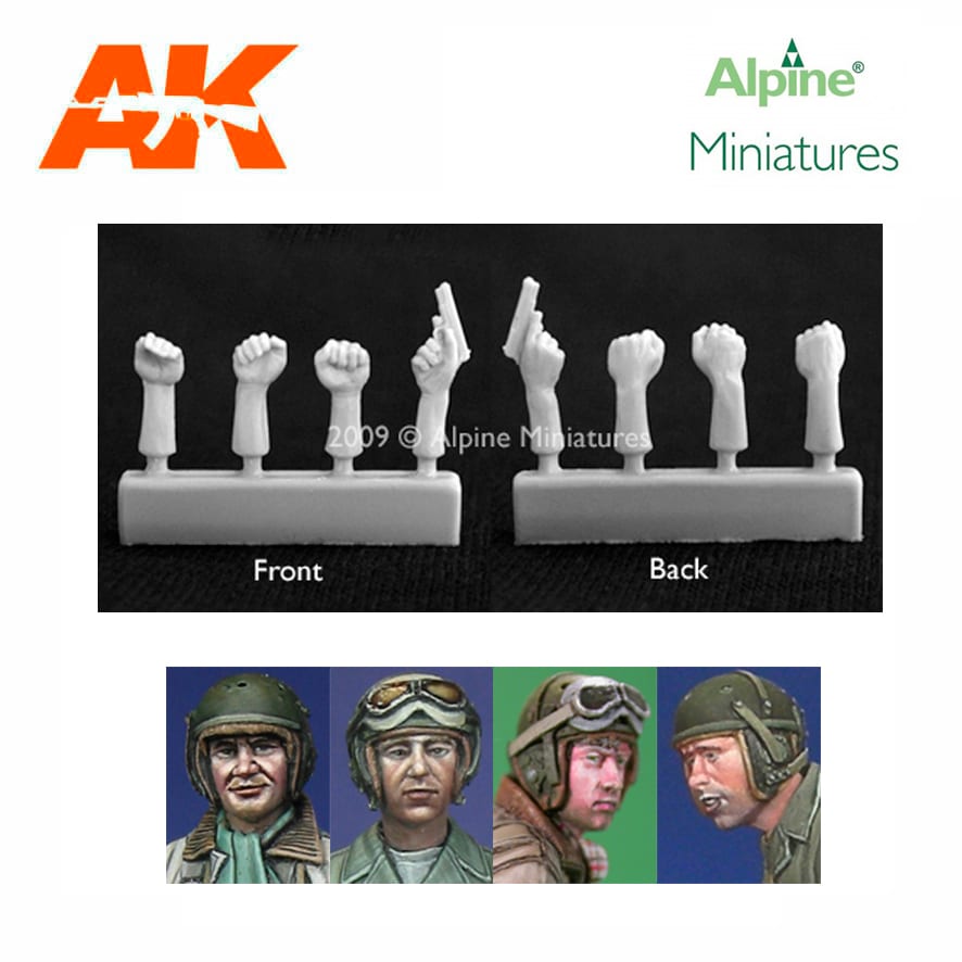 Alpine Miniatures – US Tanker Heads & Hands (1/35)