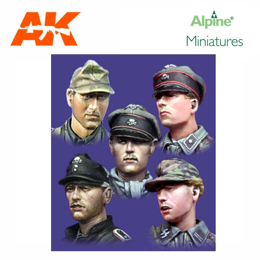 Alpine Miniatures – WSS Panzer Crew Heads Set #2 (1/35)
