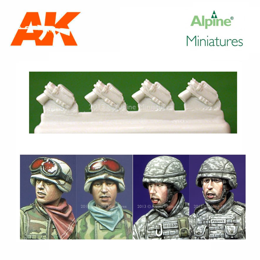 Alpine Miniatures – Modern US Infantry Heads (1/35)