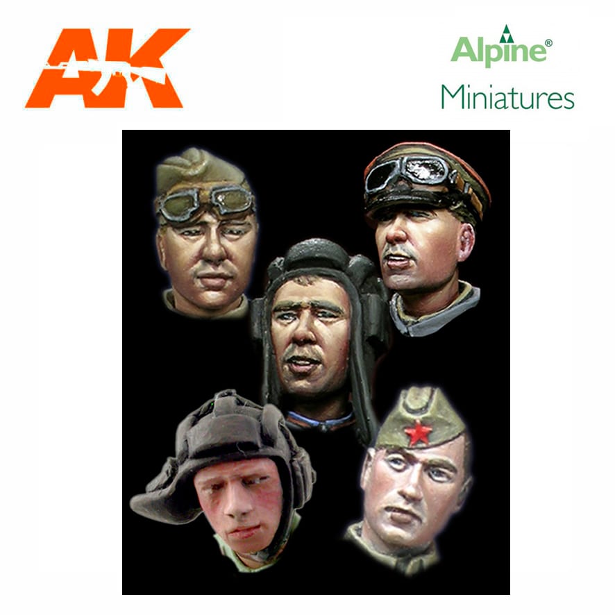 Alpine Miniatures – WW2 Russian Heads Set #1 (1/35)