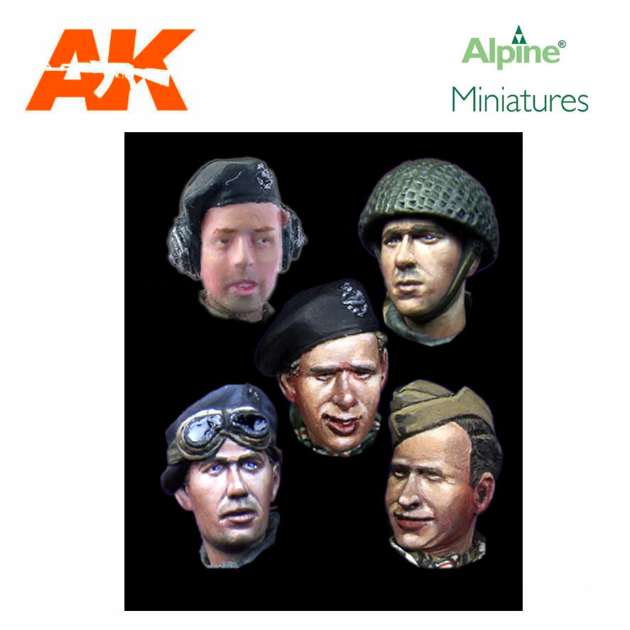 Alpine Miniatures – WW2 British Head Set #1 (1/35)