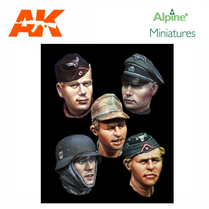 Alpine Miniatures – WW2 German Head Set #1 (1/35)