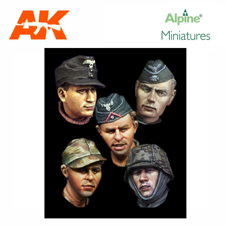 Alpine Miniatures – WW2 German Head Set #2 (1/35)