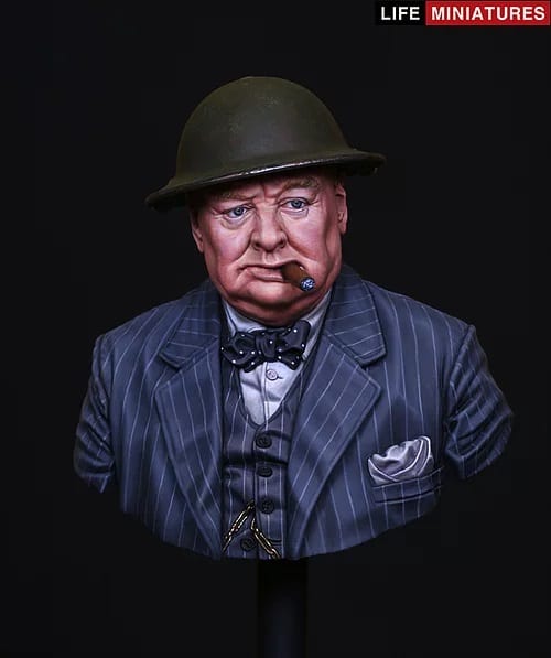 Prime Minister UK Winston CHURCHILL Arkona Unpainted RESIN Figure Kit 1/35 