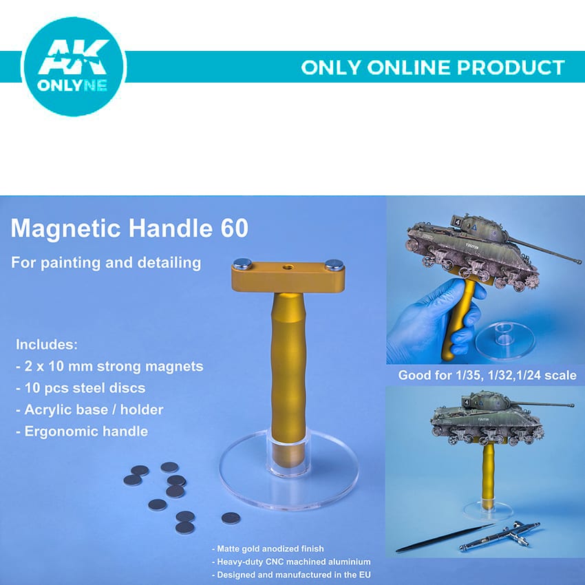 Magnetic handle 60 with acrylic basement