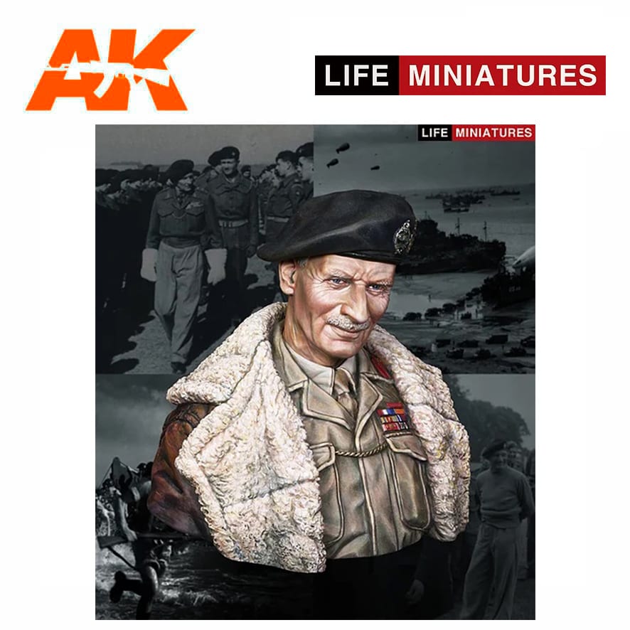 Life Miniatures – Bernard Law Montgomery, June 1944, Operation Overlord – 1/10 bust