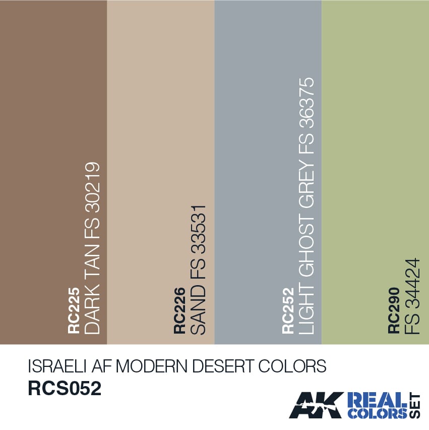 51 AK Interactive Colore Reale "DESERTO israeliano AF presto Colori Set #RC0S51 