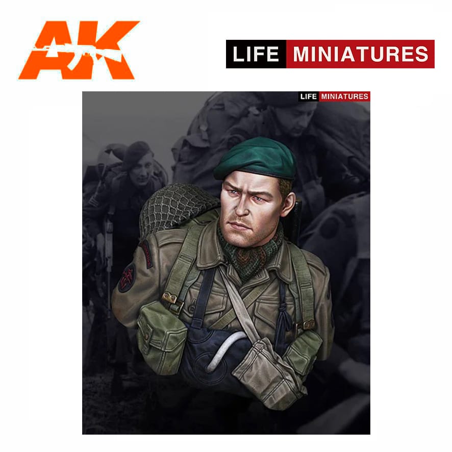 Life Miniatures – WW2 British Commando on D-Day, June 1944 – 1/10 bust