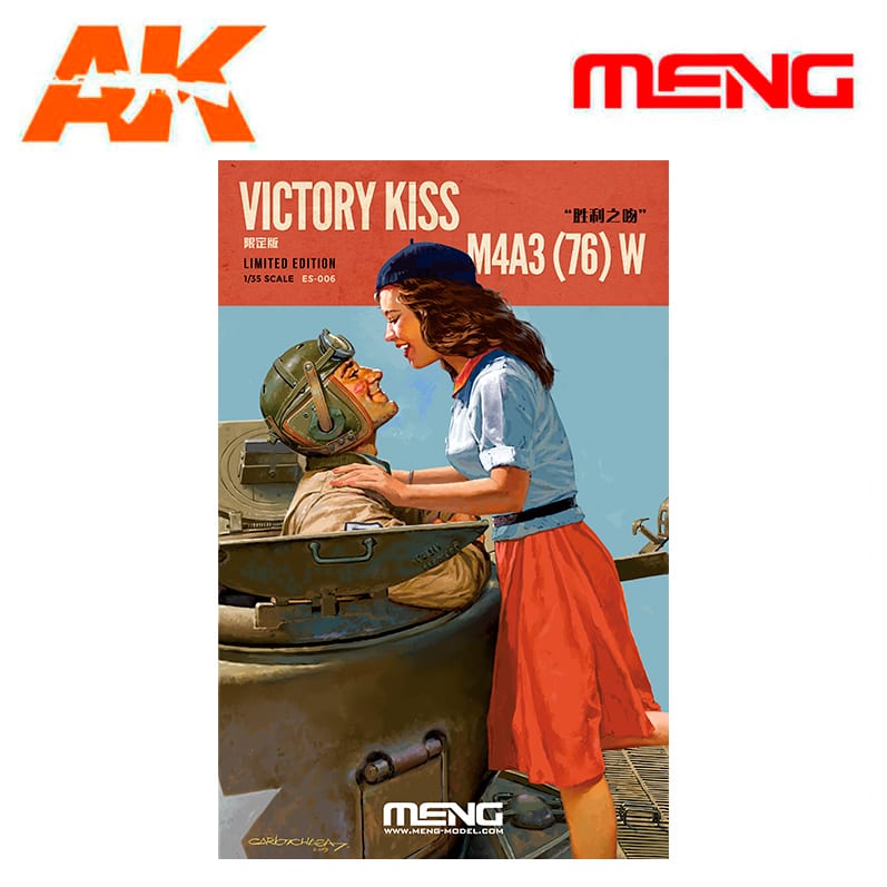 1/35 Victory Kiss – M4A3 (76) W tank + Resin Figures + Sherman detail upgrade Set (PE)