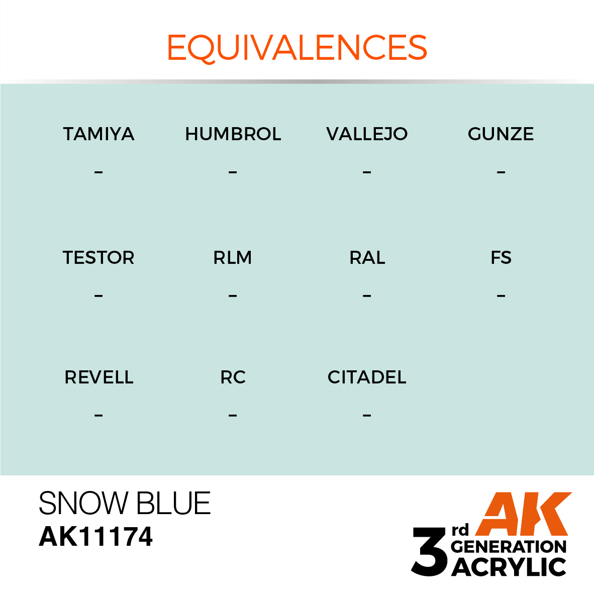 Buy SNOW BLUE – STANDARD online for2,75€ | AK-Interactive