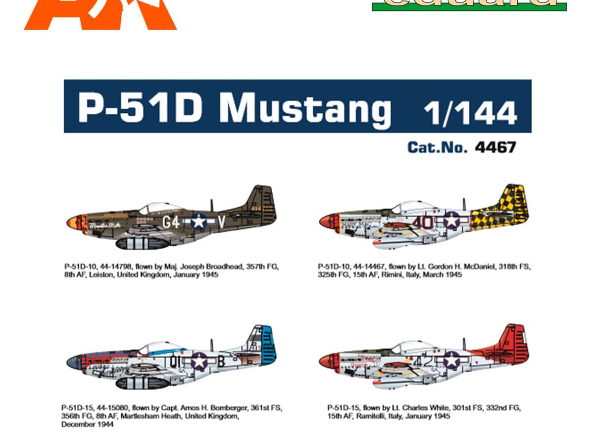 Eduard 1/144 North American P-51D Mustang Detail set for Eduard/PLATZ kits