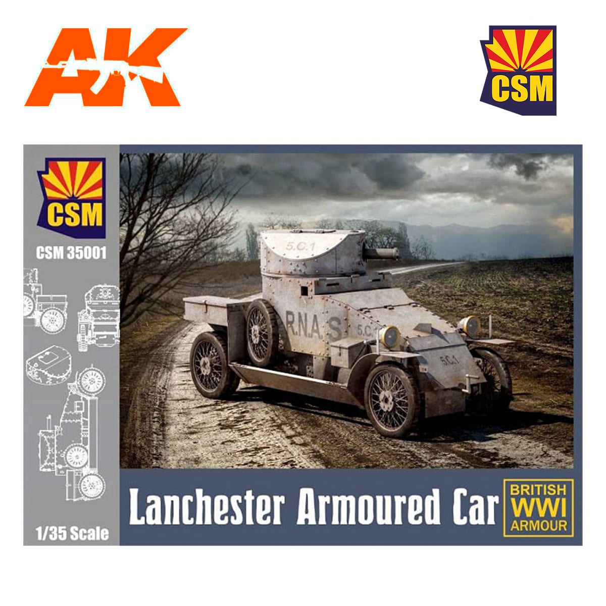 Lanchester Armoured Car 1/35