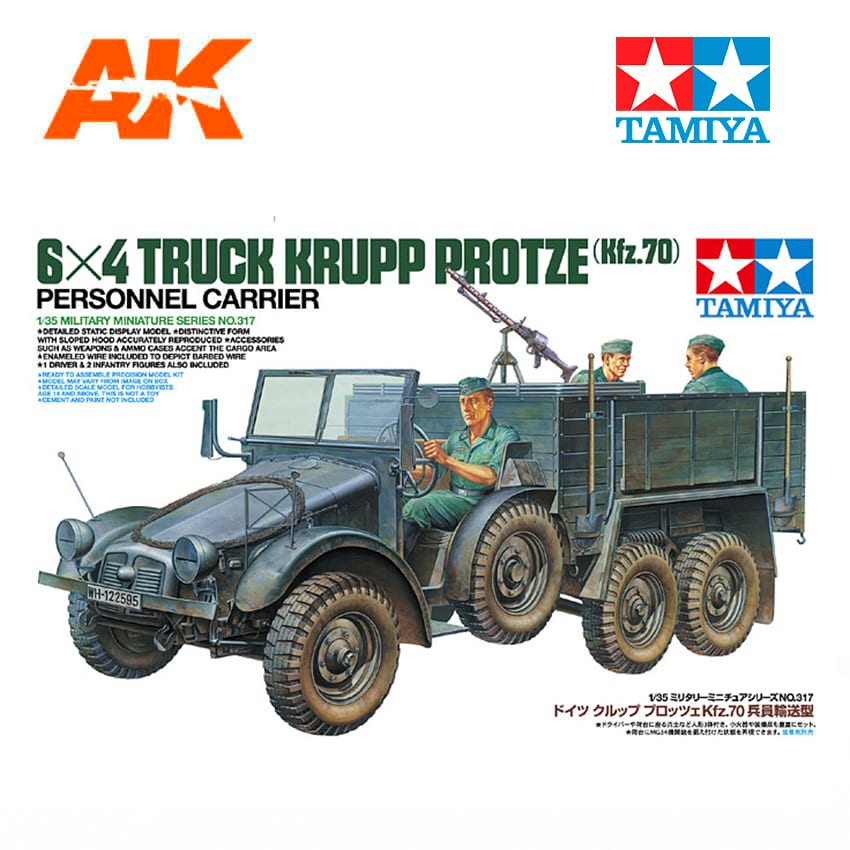 1/35 6×4 Truck Krupp Protze Kfz.70 Personnel Carrier