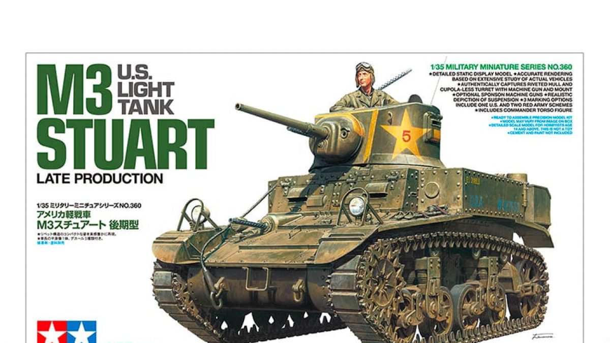 TAMIYA 35360 1/35 US Light Tank M3 Stuart Plastic Model Kit